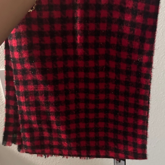 Karl Lagerfeld Red and Black ✨ glitter Scarf with Eiffel Tower Paris Design - Picture 3 of 11